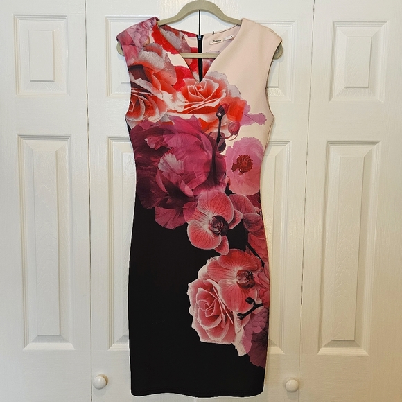 Teaberry Floral Pencil Dress - Picture 1 of 4